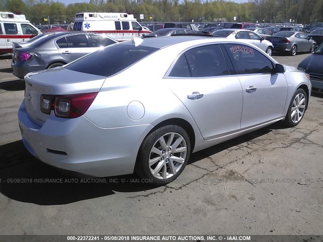 1G11H5SAXDU137034 - 2013 CHEVROLET MALIBU LTZ SILVER photo 4