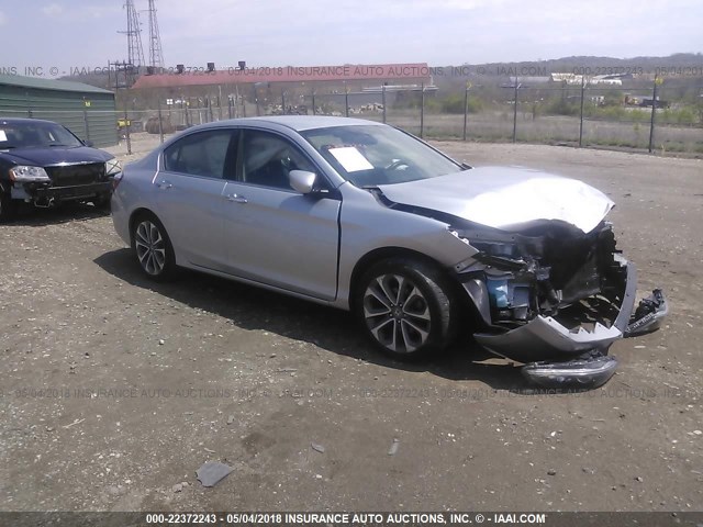 1HGCR2F52FA113390 - 2015 HONDA ACCORD SPORT SILVER photo 1