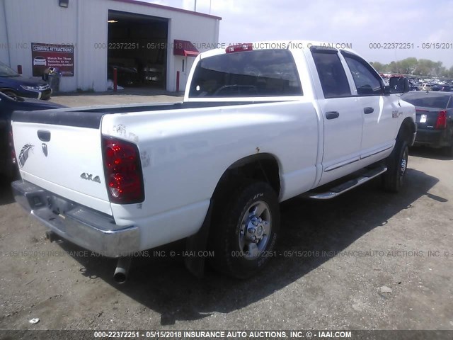 3D7KS28D68G158359 - 2008 DODGE RAM 2500 ST/SLT WHITE photo 4