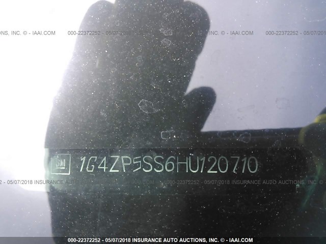 1G4ZP5SS6HU120710 - 2017 BUICK LACROSSE ESSENCE Dark Blue photo 9