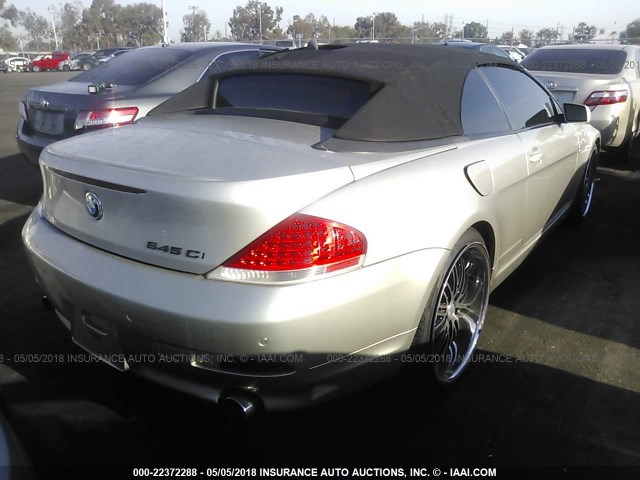 WBAEK73415B326793 - 2005 BMW 645 CI AUTOMATIC SILVER photo 4