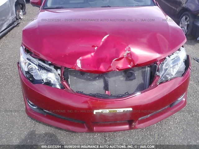 4T1BF1FK4EU756545 - 2014 TOYOTA CAMRY L/SE/LE/XLE RED photo 6