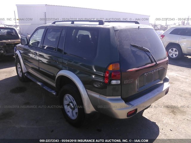 JA4LS31R12J024062 - 2002 MITSUBISHI MONTERO SPORT XLS GREEN photo 3