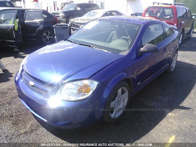 1G1AM15B377174826 - 2007 CHEVROLET COBALT SS BLUE photo 2