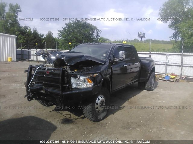 3C63DRNLXCG314285 - 2012 DODGE RAM 3500 LONGHORN BLACK photo 2