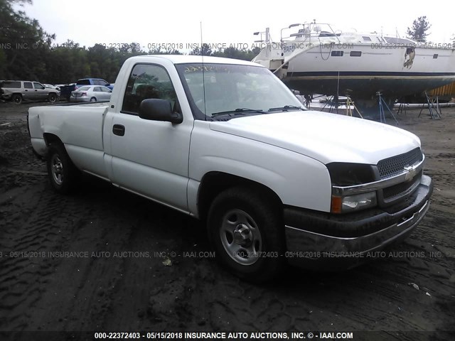 1GCEC14V03E308382 - 2003 CHEVROLET SILVERADO C1500 WHITE photo 1