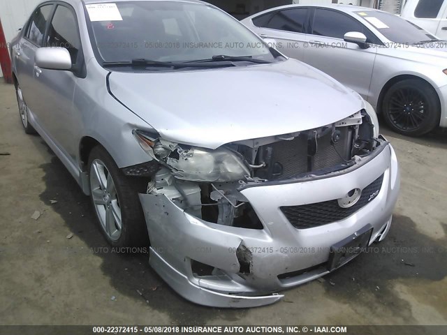 1NXBE40E49Z090445 - 2009 TOYOTA COROLLA XRS SILVER photo 6