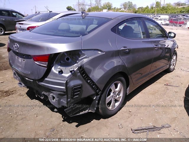 5NPDH4AEXEH525900 - 2014 HYUNDAI ELANTRA SE/SPORT/LIMITED GRAY photo 4