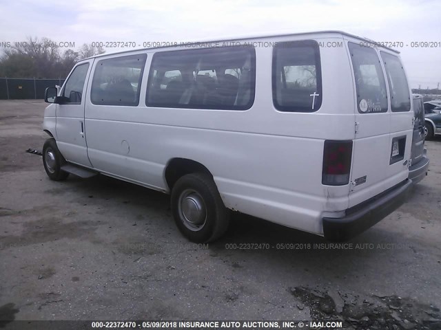 1FBSS31P84HB47419 - 2004 FORD ECONOLINE E350 SUPER DUTY WAGON WHITE photo 3