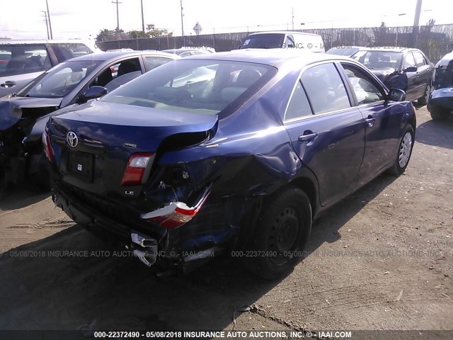 4T1BE46K17U054139 - 2007 TOYOTA CAMRY NEW GENERAT CE/LE/XLE/SE BLUE photo 4