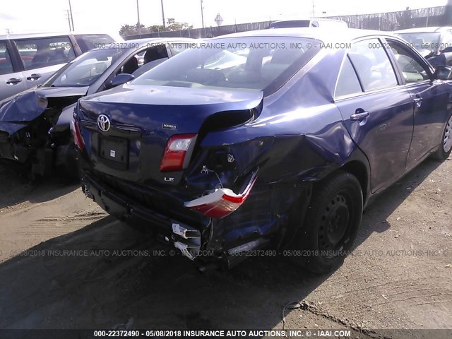 4T1BE46K17U054139 - 2007 TOYOTA CAMRY NEW GENERAT CE/LE/XLE/SE BLUE photo 6