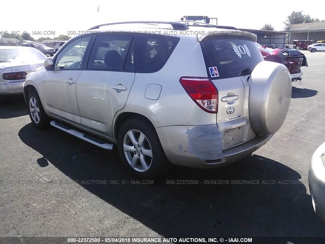 JTMBK31V086049349 - 2008 TOYOTA RAV4 LIMITED GOLD photo 3