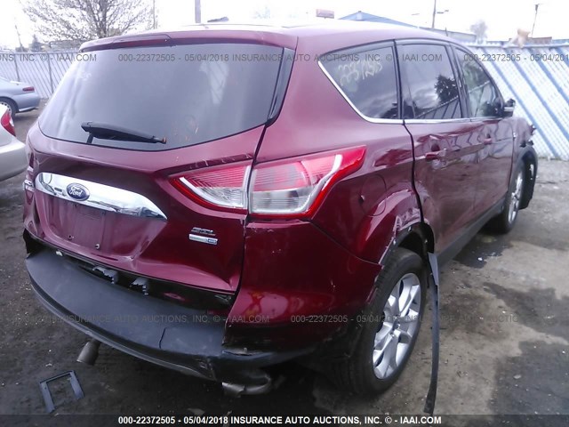 1FMCU9H99DUD80622 - 2013 FORD ESCAPE SEL MAROON photo 4