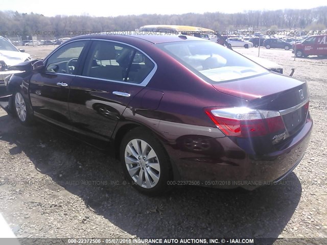 1HGCR2F85FA115080 - 2015 HONDA ACCORD EXL BURGUNDY photo 3