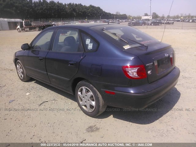 KMHDN56D35U157267 - 2005 HYUNDAI ELANTRA GLS/GT BLUE photo 3