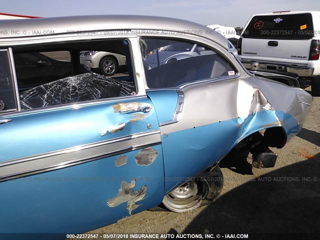 B56A090780 - 1956 CHEVROLET BEL AIR BLUE photo 6