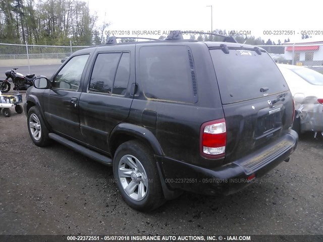 JN8DR09X33W711303 - 2003 NISSAN PATHFINDER LE/SE BLACK photo 3