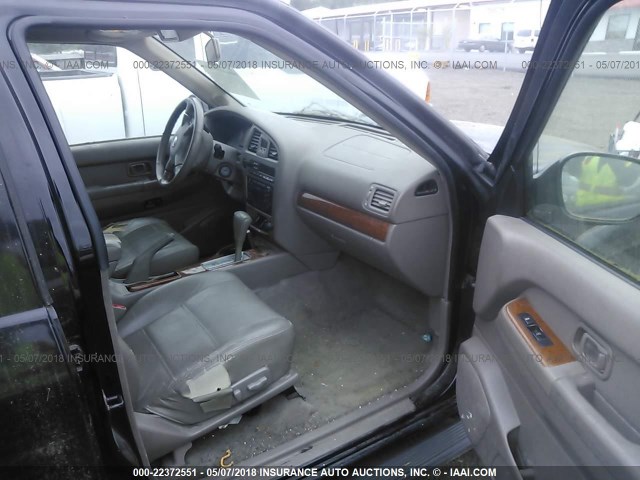 JN8DR09X33W711303 - 2003 NISSAN PATHFINDER LE/SE BLACK photo 5