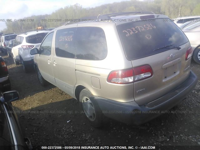 4T3ZF13CX1U408309 - 2001 TOYOTA SIENNA LE/XLE BEIGE photo 3