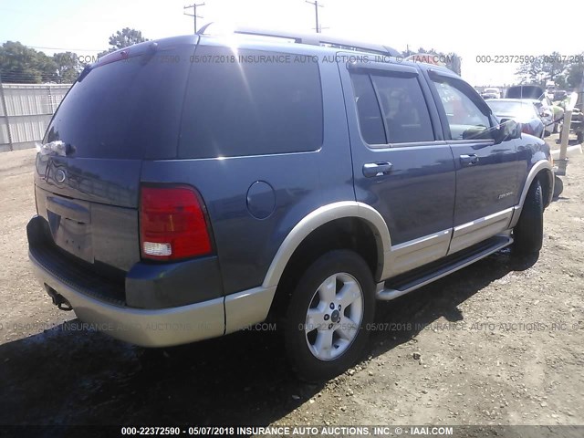 1FMZU64W65ZA44239 - 2005 FORD EXPLORER EDDIE BAUER BLUE photo 4