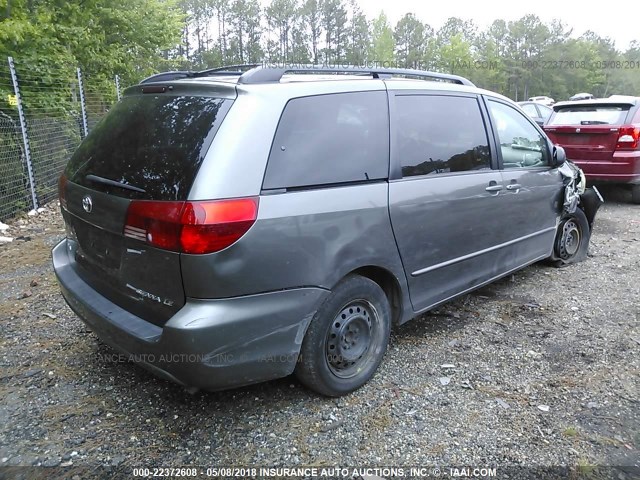 5TDZA23C04S116470 - 2004 TOYOTA SIENNA CE/LE GRAY photo 4