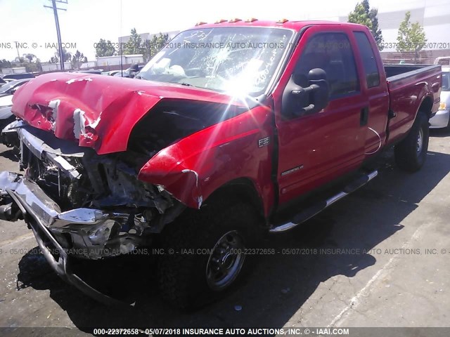 1FTSX31F81ED14458 - 2001 FORD F350 SRW SUPER DUTY RED photo 2