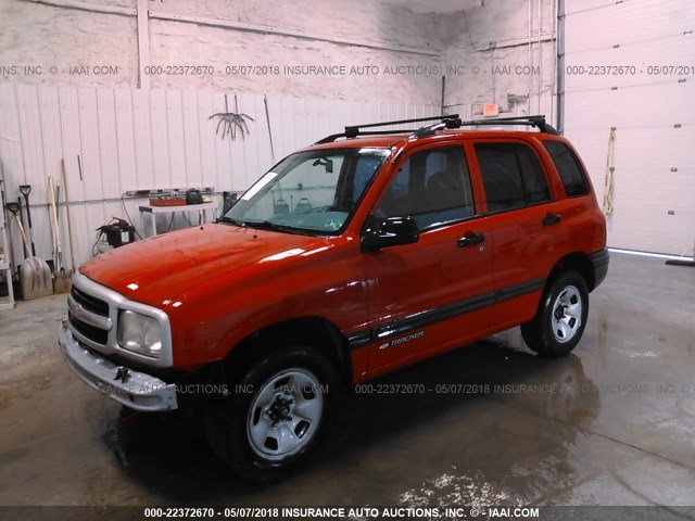 2CNBJ13C1Y6958158 - 2000 CHEVROLET TRACKER RED photo 2