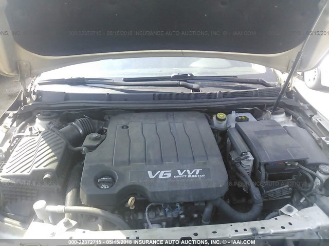 1G4GB5E35CF344610 - 2012 BUICK LACROSSE CONVENIENCE GOLD photo 10