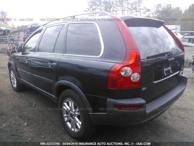 YV1CZ91H341127105 - 2004 VOLVO XC90 T6 BLACK photo 3