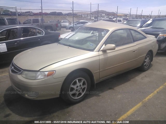 2T1CG22P5YC413273 - 2000 TOYOTA CAMRY SOLARA SE GOLD photo 2