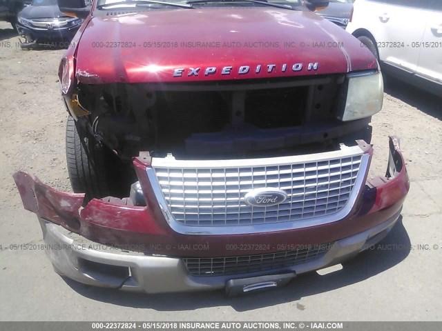 1FMRU17W04LA75731 - 2004 FORD EXPEDITION EDDIE BAUER RED photo 6