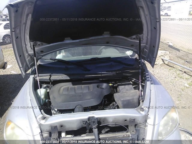 3GNBAADB8AS510167 - 2010 CHEVROLET HHR LS SILVER photo 10