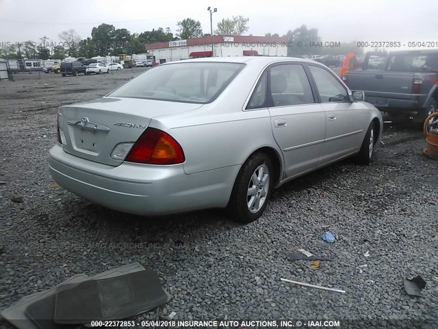 4T1BF28B8YU041808 - 2000 TOYOTA AVALON XL/XLS GRAY photo 4