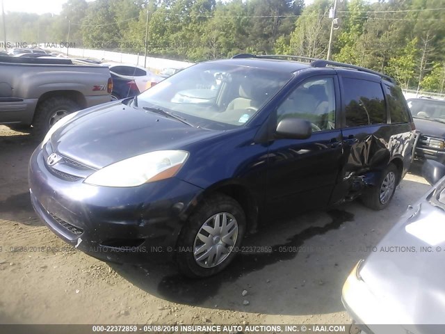 5TDZA23CX6S488465 - 2006 TOYOTA SIENNA CE/LE BLUE photo 2