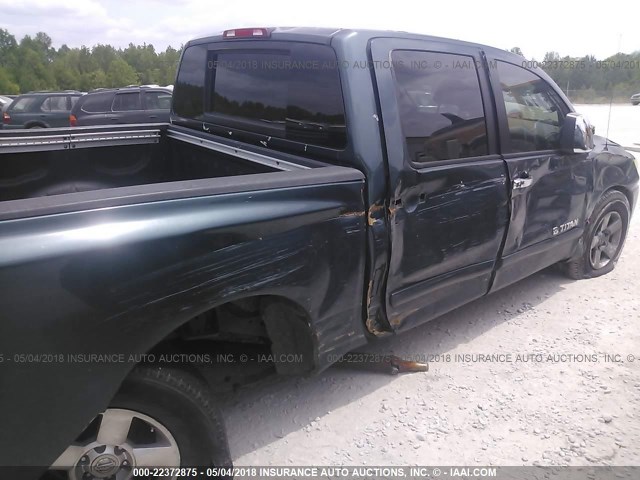 1N6BA07A45N564326 - 2005 NISSAN TITAN XE/SE/LE GREEN photo 6