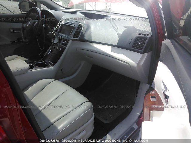 4T3BK3BB7AU038812 - 2010 TOYOTA VENZA RED photo 5