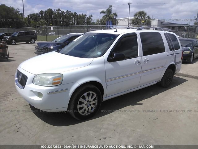 5GADV33L05D227300 - 2005 BUICK TERRAZA CXL WHITE photo 2