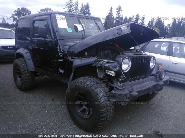 1J4FA49S22P734601 - 2002 JEEP WRANGLER / TJ SPORT BLACK photo 1