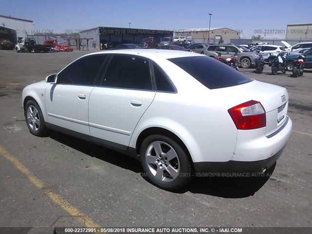 WAUJT68E92A305540 - 2002 AUDI A4 3.0 WHITE photo 3