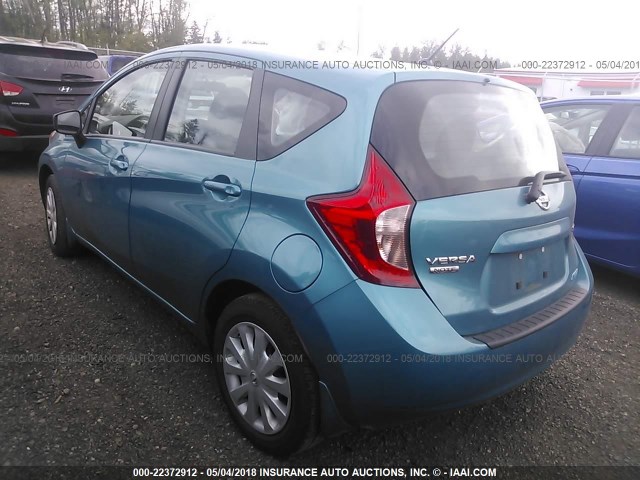 3N1CE2CP4FL431698 - 2015 NISSAN VERSA NOTE S/S PLUS/SV/SL/SR BLUE photo 3