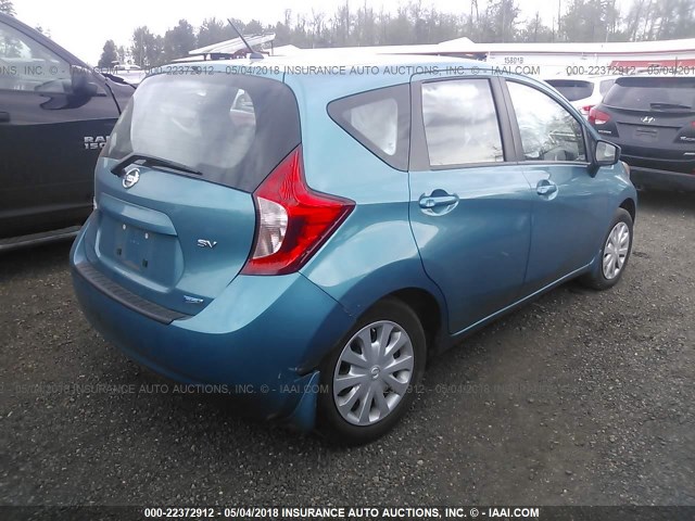 3N1CE2CP4FL431698 - 2015 NISSAN VERSA NOTE S/S PLUS/SV/SL/SR BLUE photo 4