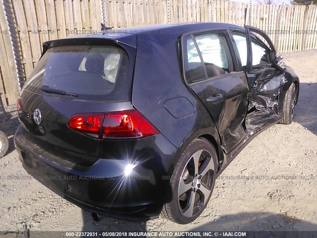 3VW547AU9HM062507 - 2017 VOLKSWAGEN GTI SPORT/SE/AUTOBAHN GRAY photo 4