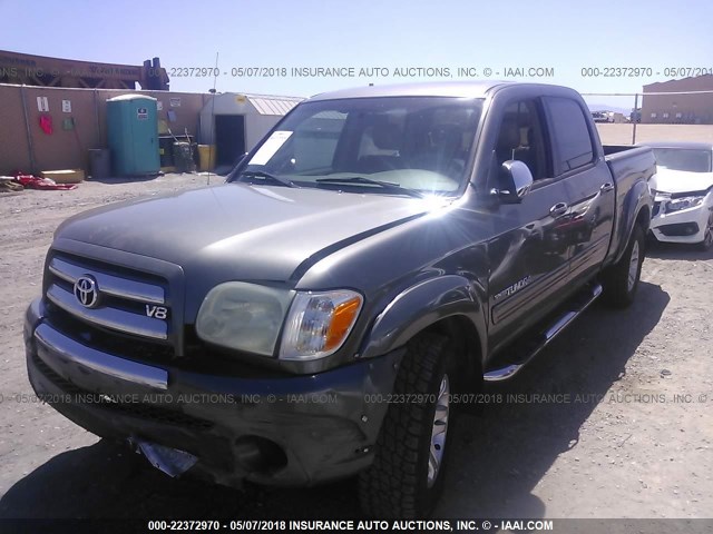 5TBET34116S508266 - 2006 TOYOTA TUNDRA DOUBLE CAB SR5 GRAY photo 2