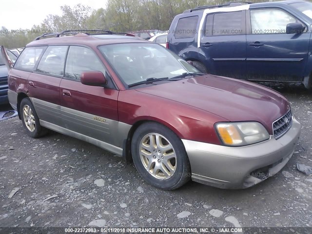 4S3BH686737621518 - 2003 SUBARU LEGACY OUTBACK LIMITED RED photo 1