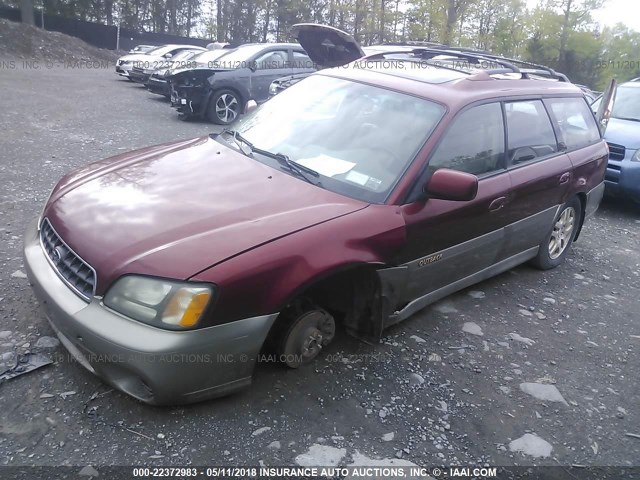 4S3BH686737621518 - 2003 SUBARU LEGACY OUTBACK LIMITED RED photo 2