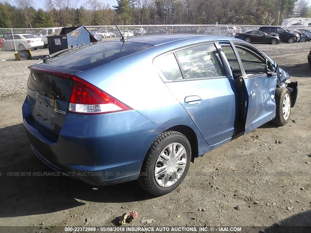 JHMZE2H56AS036963 - 2010 HONDA INSIGHT LX BLUE photo 4