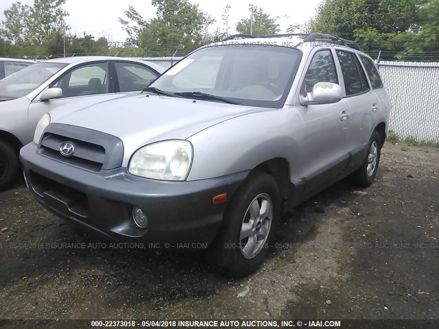 KM8SC13D65U967678 - 2005 HYUNDAI SANTA FE GLS/LX ვერცხლისფერი ფოტო 2