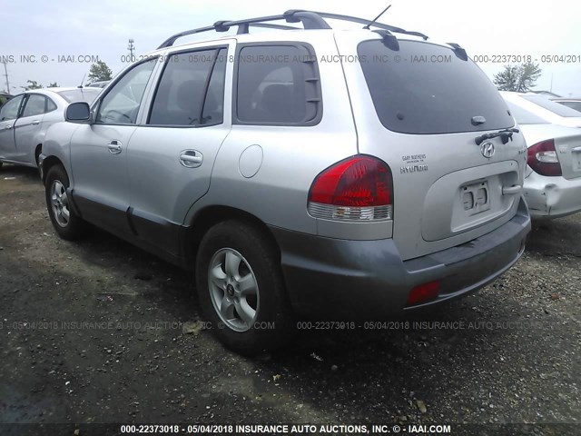 KM8SC13D65U967678 - 2005 HYUNDAI SANTA FE GLS/LX ვერცხლისფერი ფოტო 3