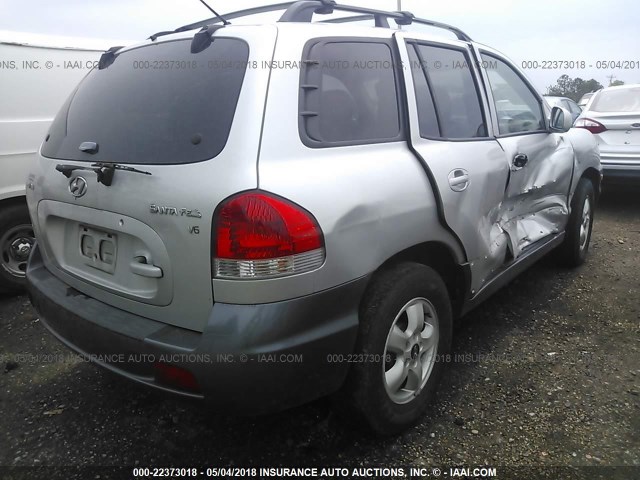 KM8SC13D65U967678 - 2005 HYUNDAI SANTA FE GLS/LX ვერცხლისფერი ფოტო 4