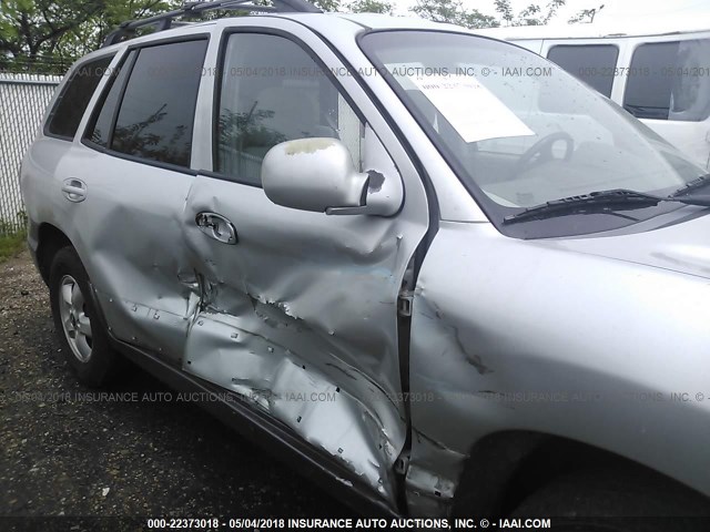 KM8SC13D65U967678 - 2005 HYUNDAI SANTA FE GLS/LX ვერცხლისფერი ფოტო 6